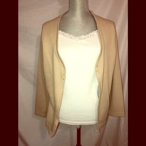 Shell with attached cardigan